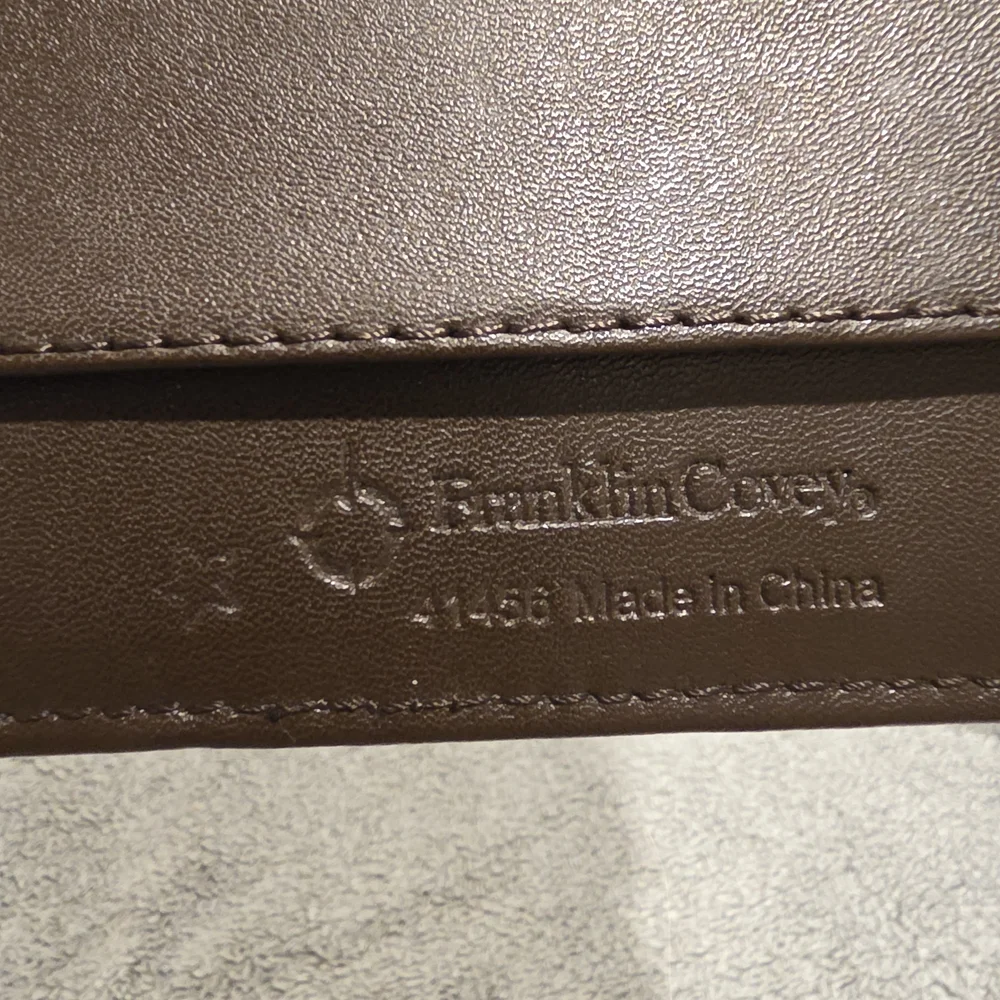 Franklin Covey Brown and Tan Snap Faux Leather‎ Planner
